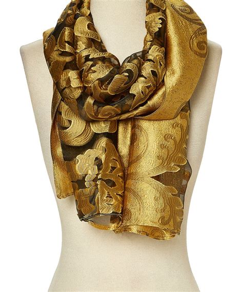 gold mcqueen scarves